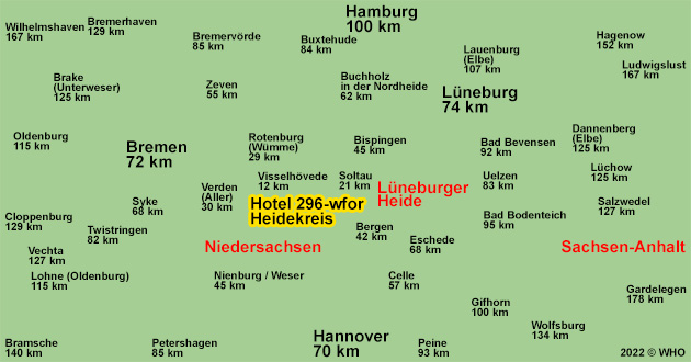 Urlaub ber Ostern in der Lneburger Heide. Osterkurzurlaub in der Weltvogelparkstadt Walsrode im Heidekreis.