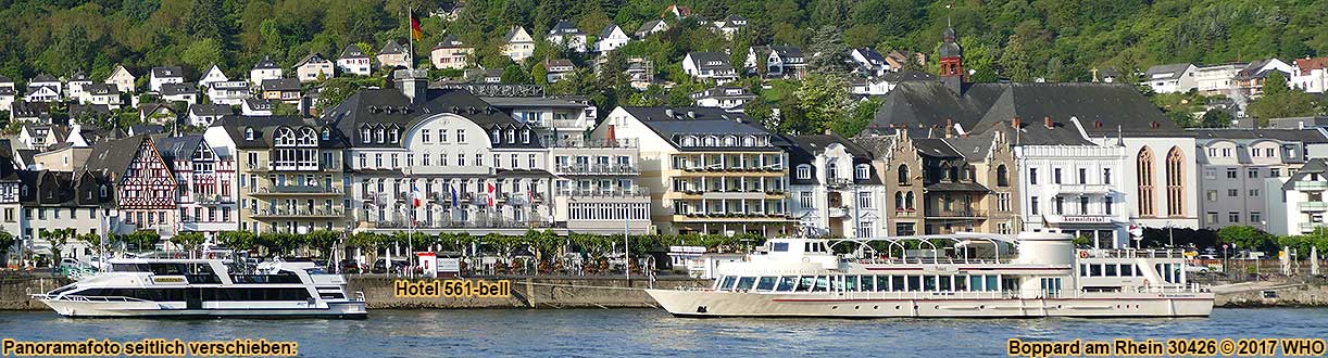 Urlaub ber Ostern direkt am Rheinufer. Osterkurzreise in Boppard am Rhein, ca. 100 m zur Altstadt und Fugngerzone, inmitten vom UNESCO-Weltkulturerbe Mittelrhein, im romantischen Rheintal.